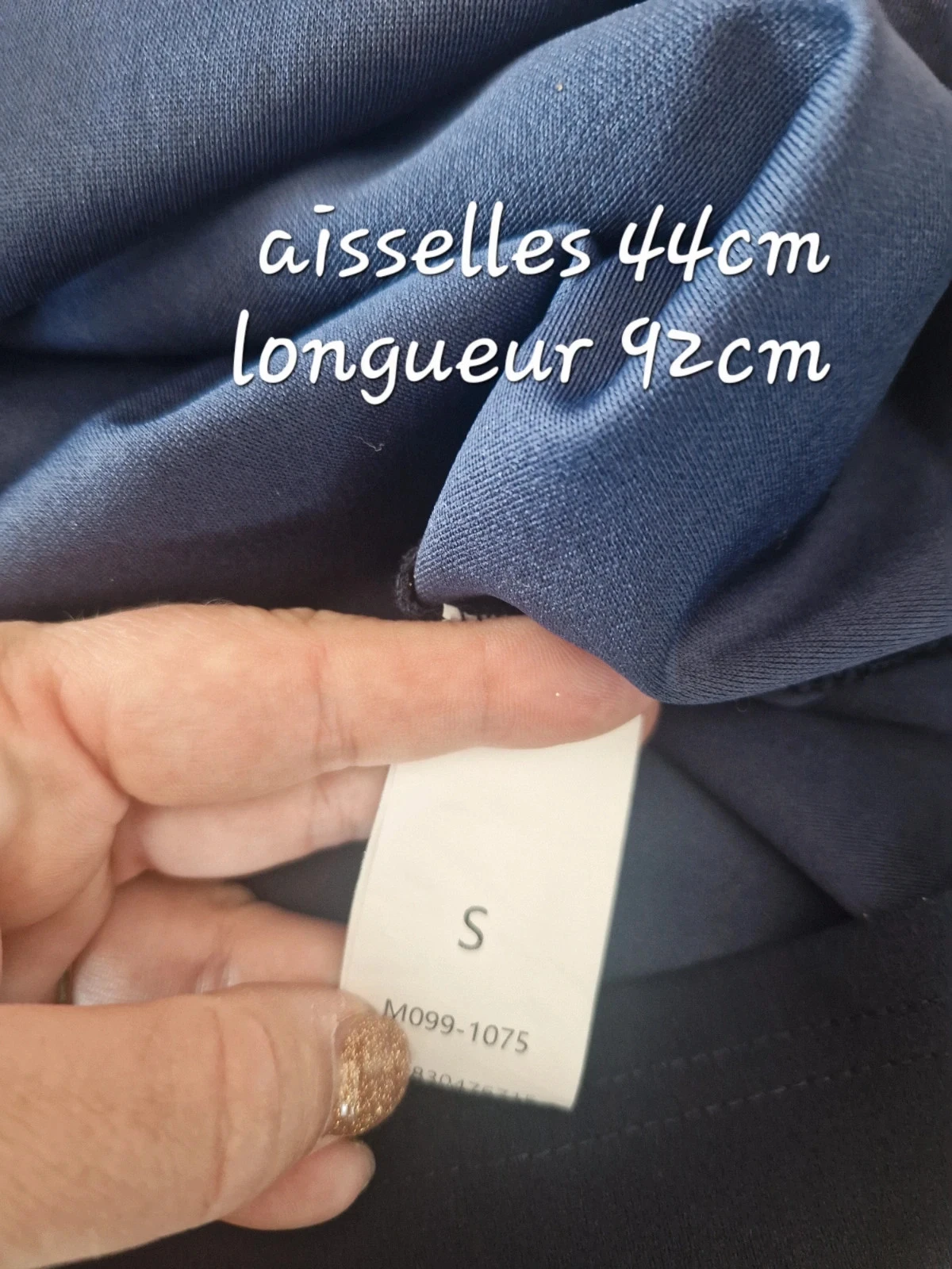 Asymmetrical navy blue dress - S – photo 4